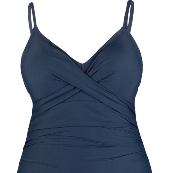 Navy Blue One-Piece Swimwear Size OX (a fit between Xxl & 1X) NWT - Picture 7 of 11